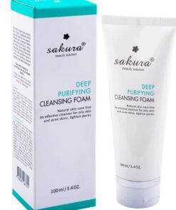 Sua Rua Mat Danh Cho Da Nhon Mun Sakura Deep Purifying Cleansing Foam.